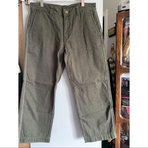 TOPMAN Cropped khaki jeans